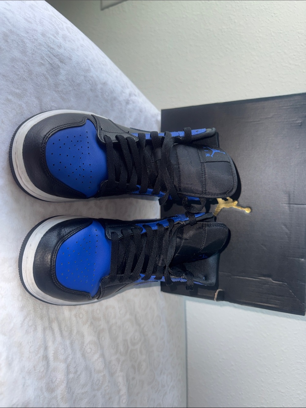 Jordan High Top Sneakers in Black and Blue